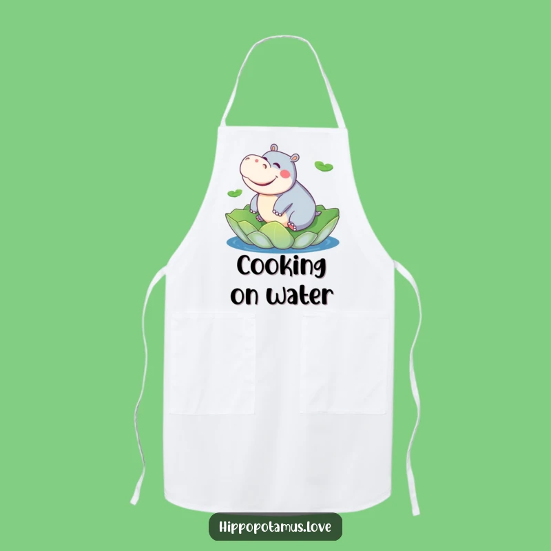 Funny Hippo Kitchen Apron: Humorous Wear for Joyful Cooks