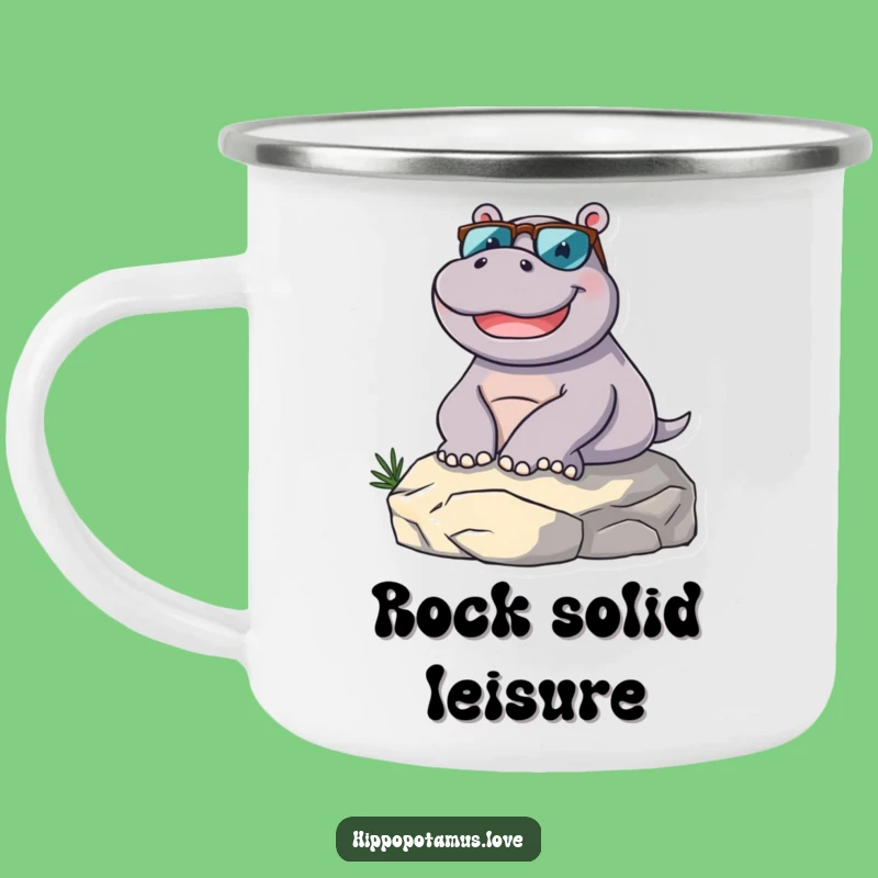 Funny Hippo Lounging Camping Mug: Embrace Adventure with Humor!