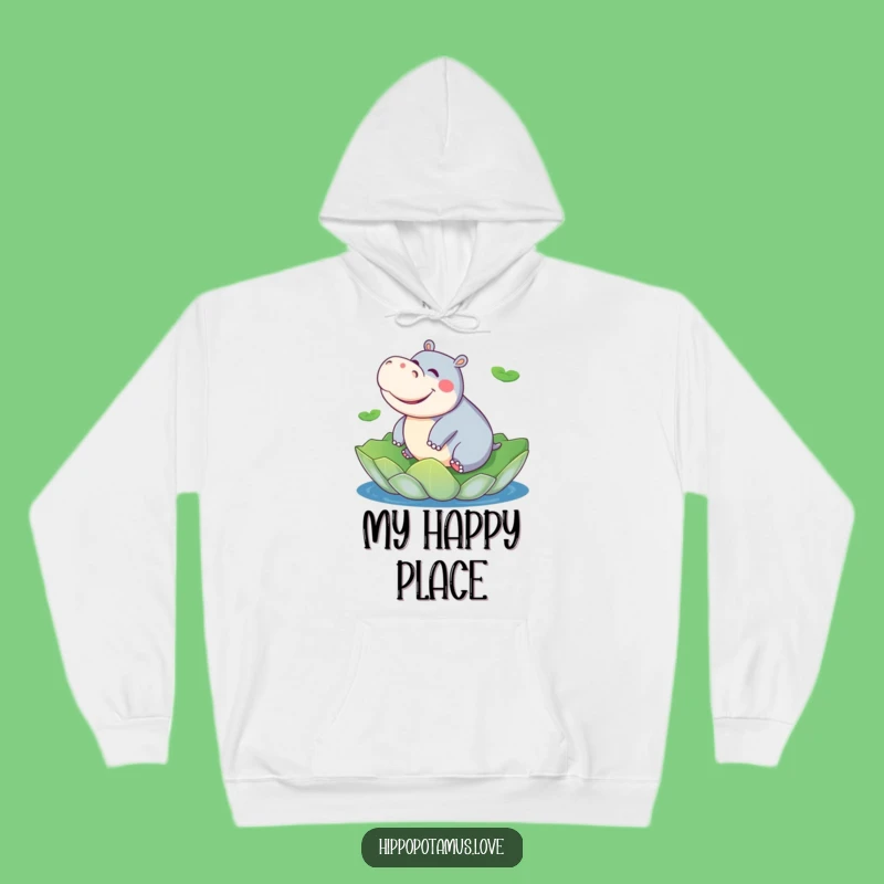 Funny Hippo Cozy Hoodie: Warm & Humorous Gift for Chill Vibes
