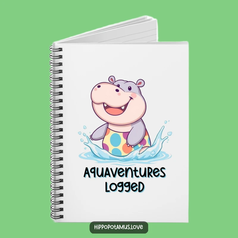 Funny Hippo Splash Notebook: Jot Down Joyful Ideas, a fun and funny gift for note-takers.